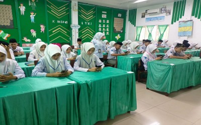 MAN 2 Labura Gelar Ujian Mid Semester Genap, Siswa Siap Tunjukkan Kemampuan